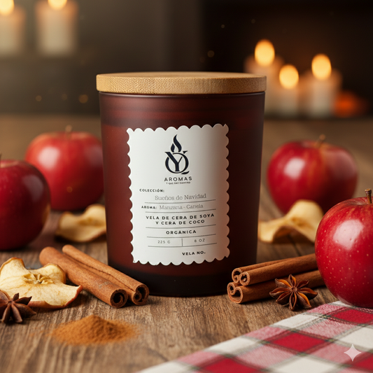 Vela con Aroma Manzana - Canela