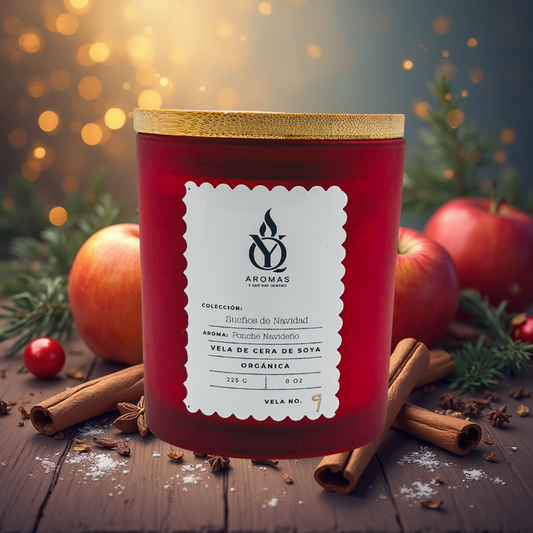 Vela con Aroma Ponche Navideño